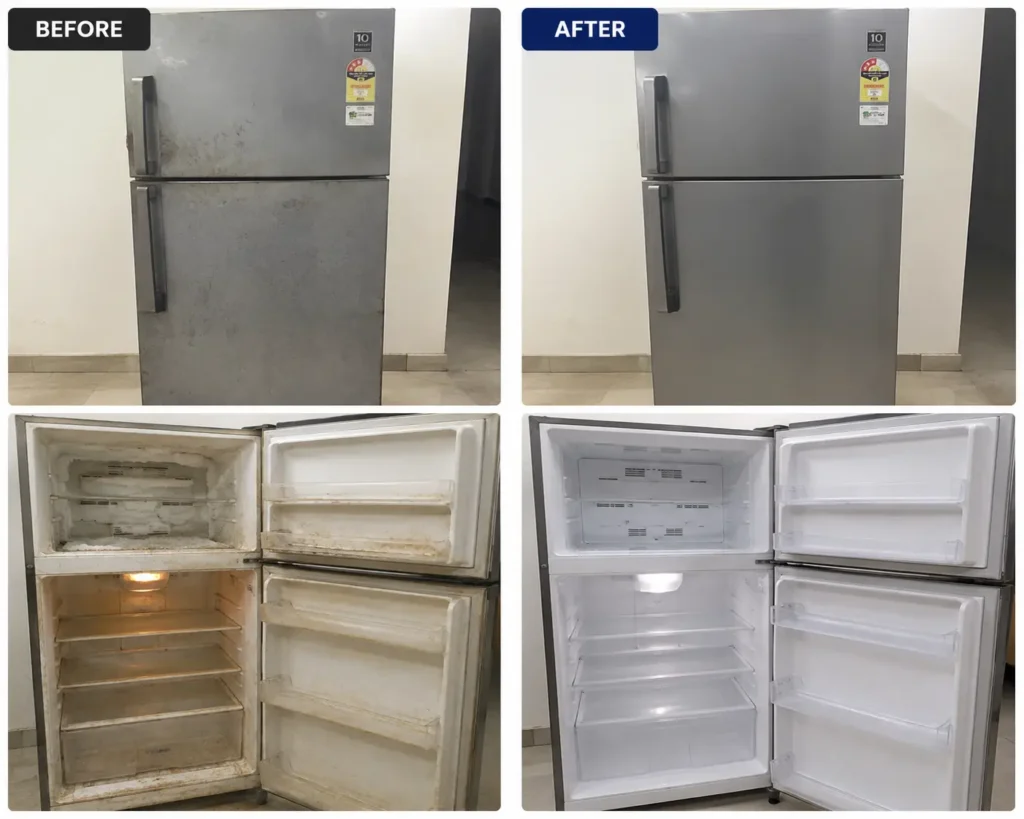 Fridge repair and cleaning transformation