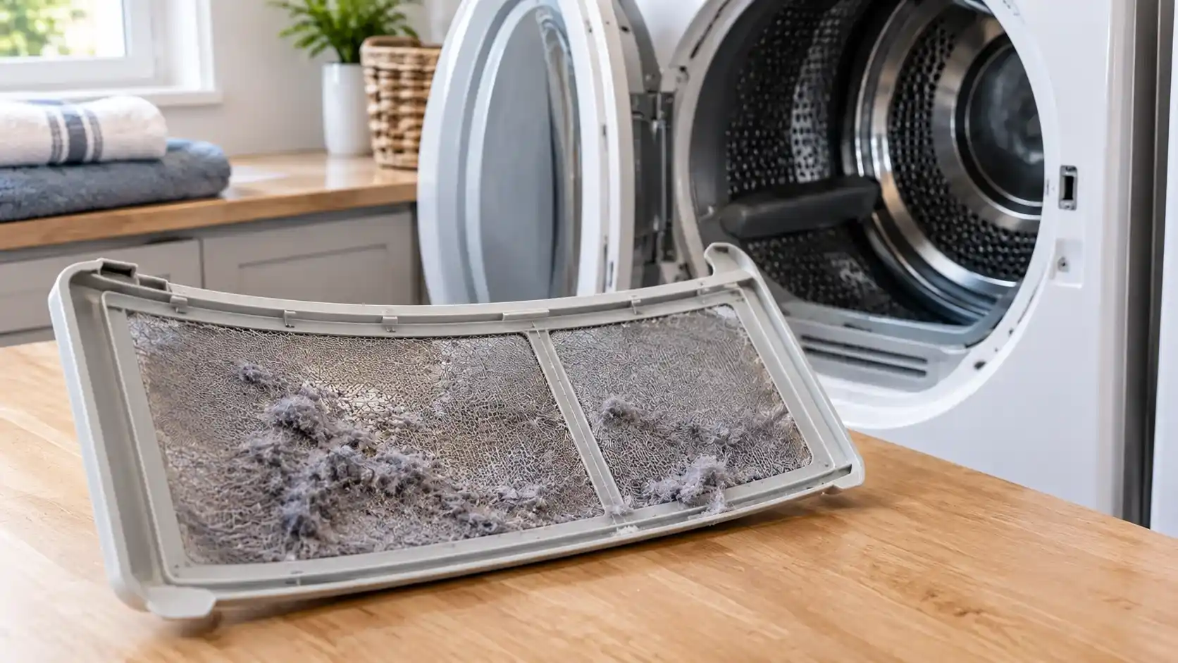 Dryer lint screen inspection for airflow problems