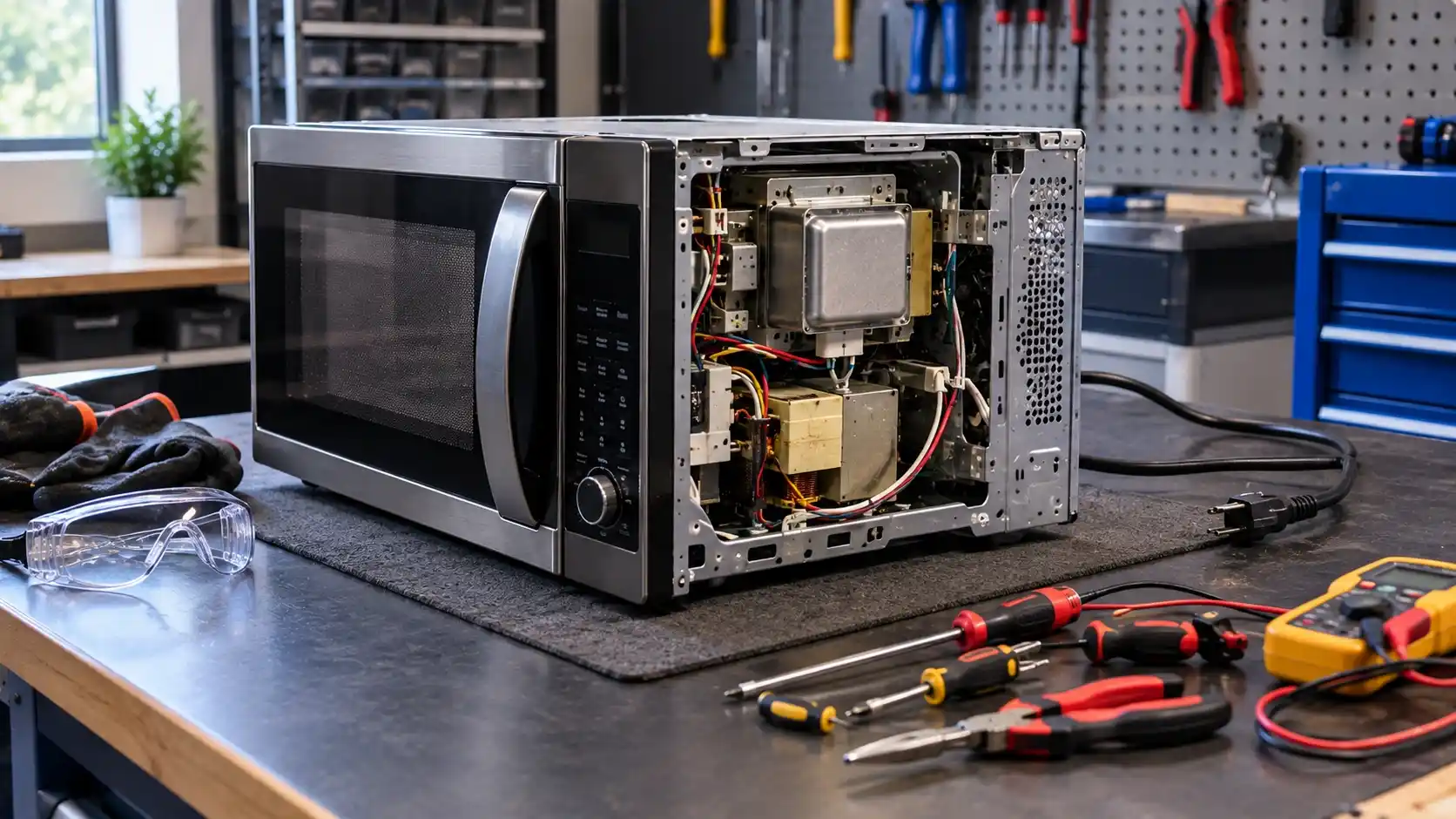 Microwave high voltage repair safety