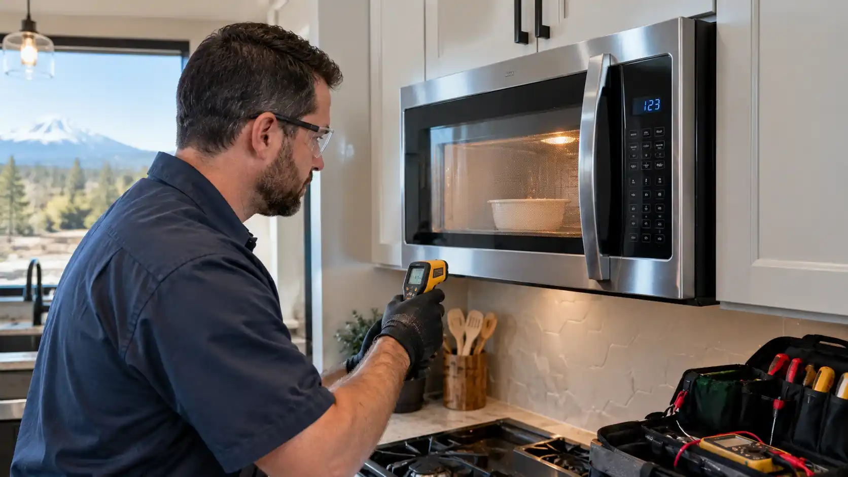 Microwave not heating food during repair diagnosis