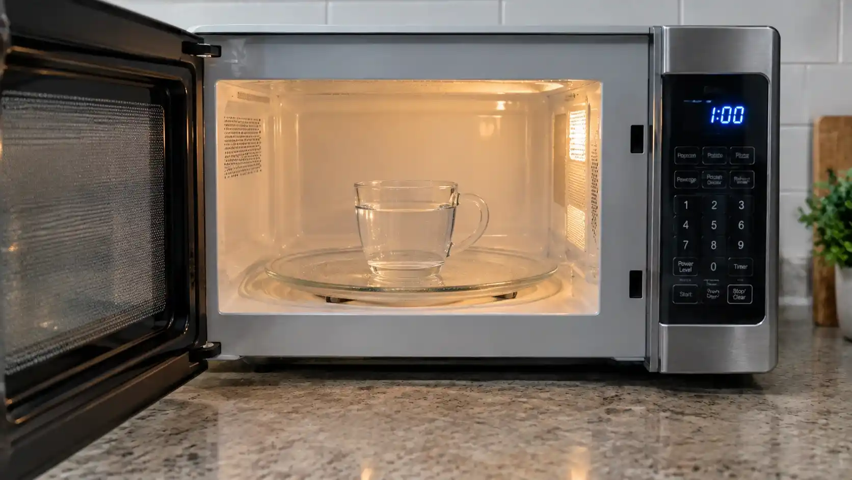 Microwave troubleshooting water heating test