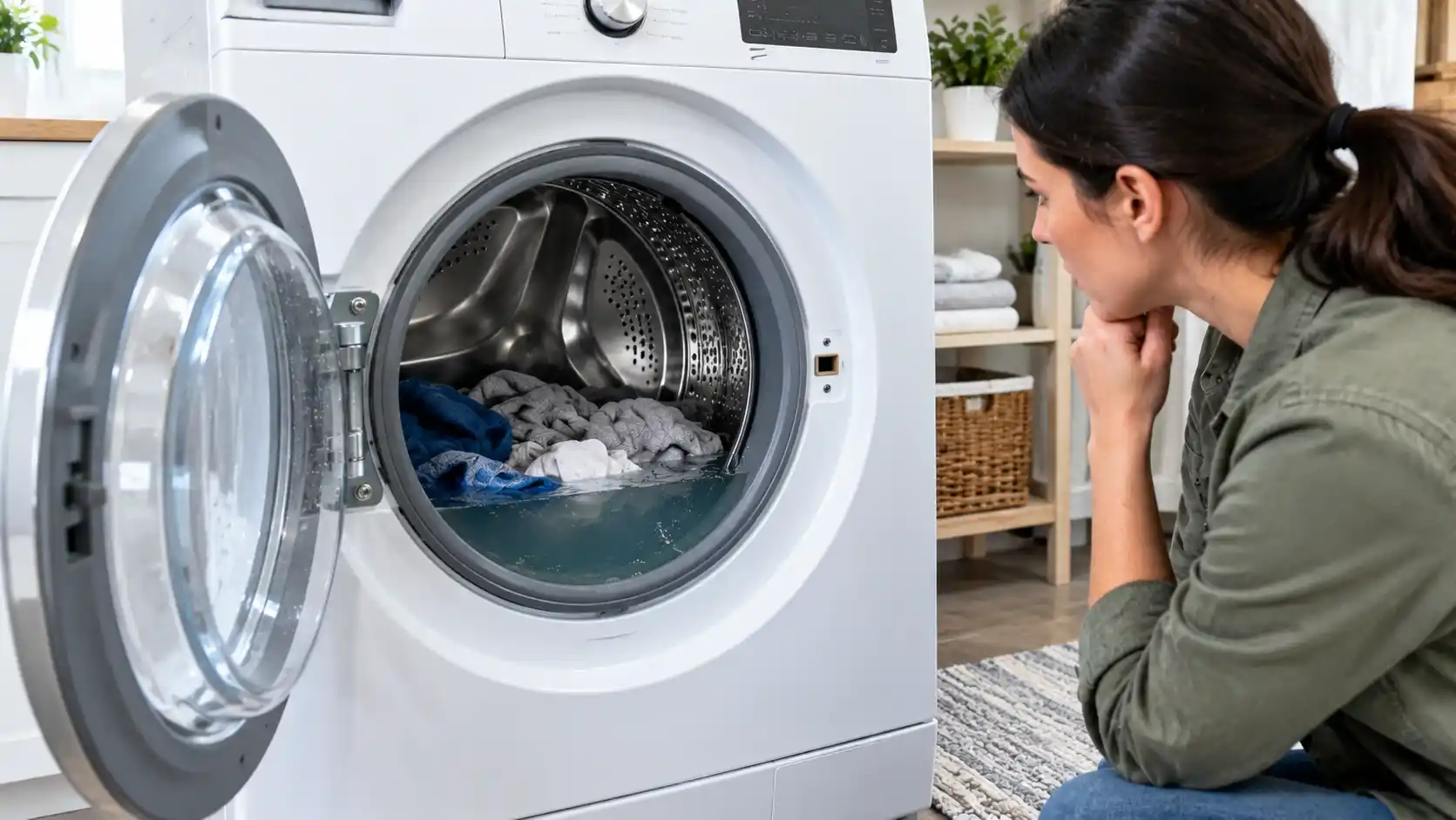 washer not draining or spinning symptoms