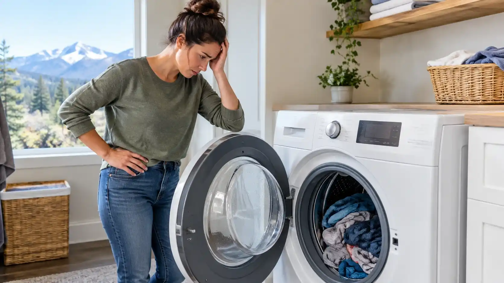 Washing machine not spinning with wet clothes inside