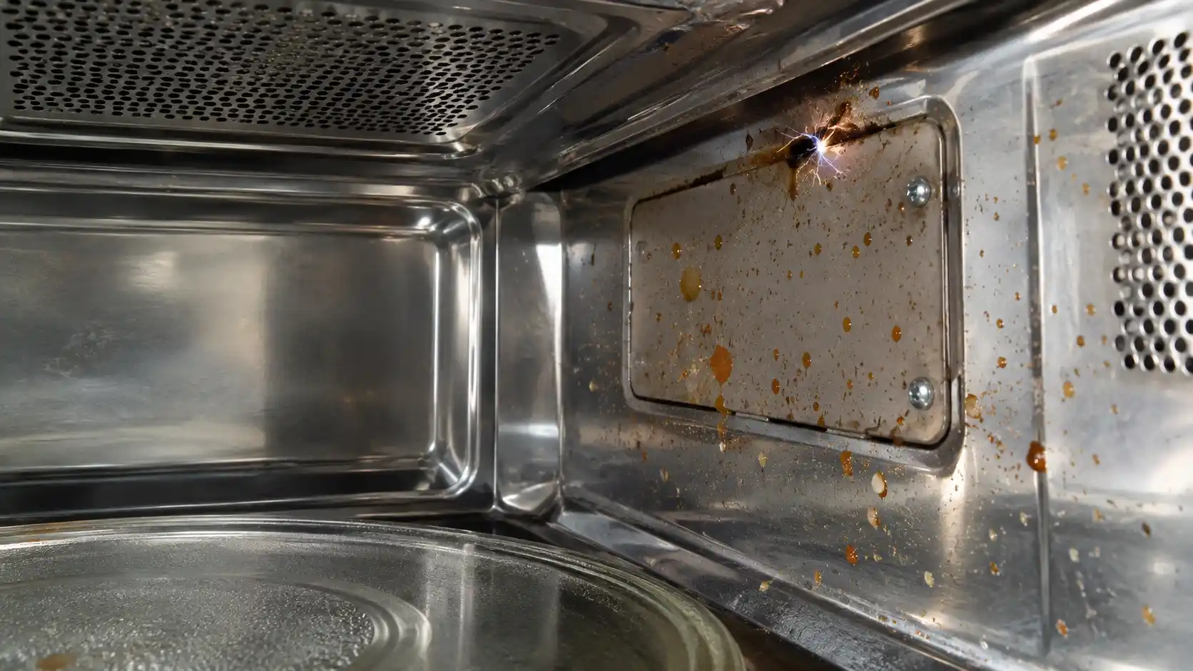 Why does my microwave spark inside